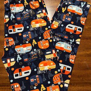 New Women's Camper Navy Blue Full Length Buttery Soft Leggings OS PS Xplus